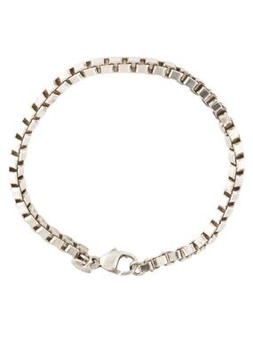 Tiffany & Co. Silver Box Link Bracelet 7.5”